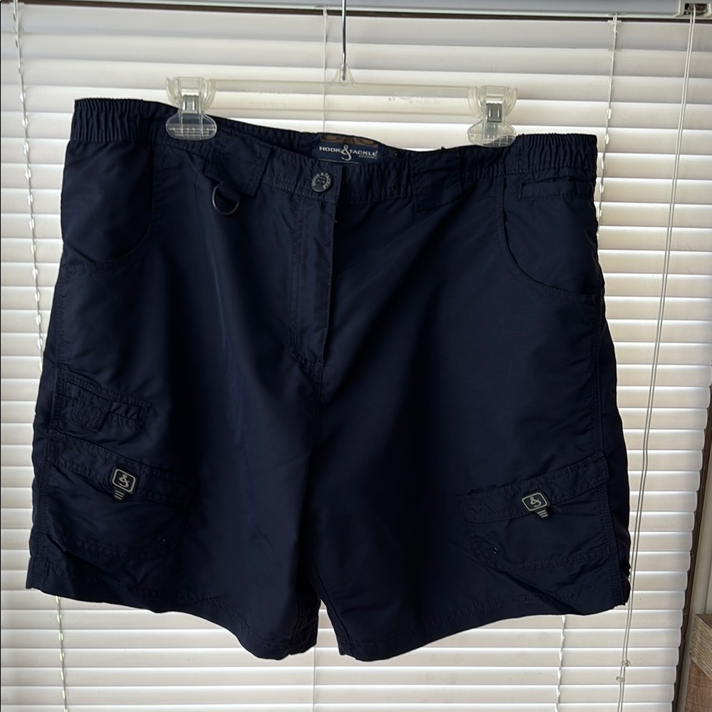 Women’s Hook & Tackle Blue Cargo Shorts Size 14